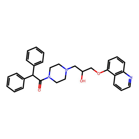1-(4-(2-Hydroxy-3-(quinolin-5-yloxy)propyl)piperazin-1-yl)-2,2-diphenylethanone, 97%|9255884|129716-58-1