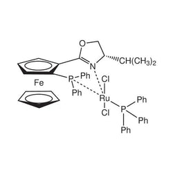 (-)-Dichloro[(4S)-4-(i-propyl)-2-{(S)-2-(diphenylphosphino)ferrocenyl}oxazoline](triphenylphosphine)ruthenium(II)|44-0443|212133-11-4