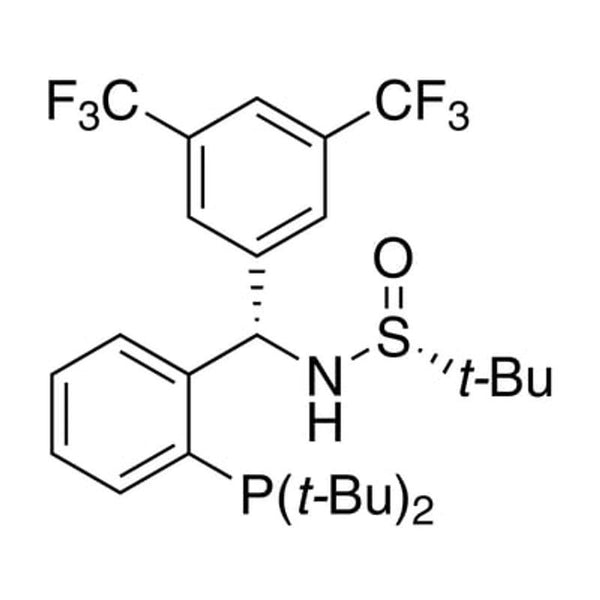 [S(R)]-N-[(S)-3,5-Bis(trifluoromethyl)phenyl)[2-(di-tert-butylphosphino)phenyl]methyl]-2-methyl-2-propanesulfinamide, 95%|15-0206