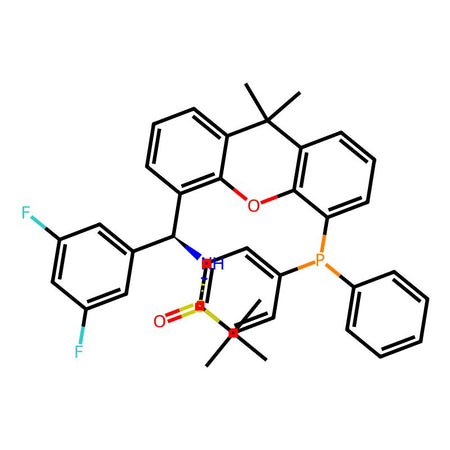 (R)-N-((S)-(3,5-difluorophenyl)(5-(diphenylphosphanyl)-9,9-dimethyl-9H-xanthen-4-yl)methyl)-2-methylpropane-2-sulfinamide, 95%|9343016|2696252-33-0