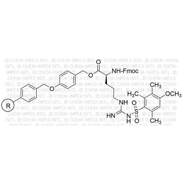 Na-Fmoc-Nw-(4-methoxy-2,3,6-trimethylbenzenesulfonyl)-L-arginine 4-alkoxybenzyl alcohol resin|04164