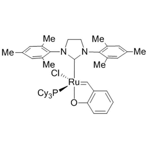 [1,3-Bis(2,4,6-trimethylphenylimidazolidin-2-ylidene)](tricyclohexylphosphine)-(2-oxobenzylidene)ruthenium(II) chloride LatMet|44-0753|1407229-58-6