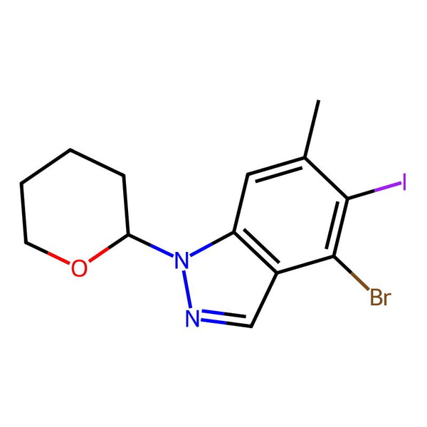 4-Bromo-5-iodo-6-methyl-1-(tetrahydro-2H-pyran-2-yl)-1H-indazole|CS-0590288|2791273-76-0