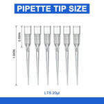 20μl  lts tip, rack, sterile, with filter, low retention.  96 pieces/rack, 10 racks/pack, 5 packs/case|R23-0021