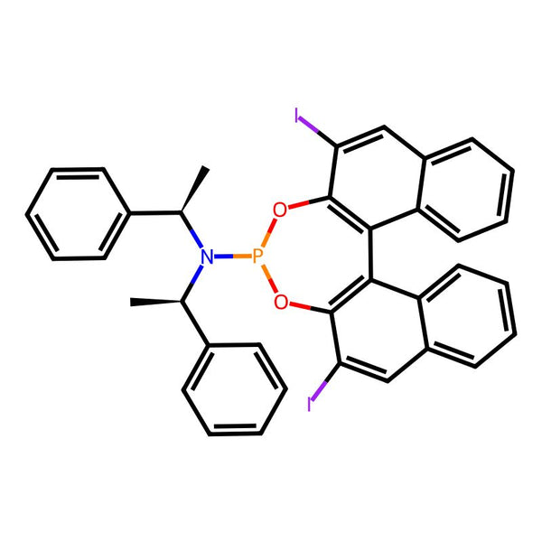(11bS)-2,6-diiodo-N,N-bis((R)-1-phenylethyl)dinaphtho[2,1-d:1',2'-f][1,3,2]dioxaphosphepin-4-amine|CS-0142230|1642865-17-5
