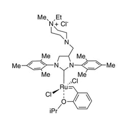 [1,3-Bis(2,4,6-trimethylphenyl)-4-[(4-ethyl-4-methylpiperazin-1-ium-1-yl)methyl]imidazolidin-2-ylidene]-(2-i-propoxybenzylidene)dichlororuthenium(II) chloride AquaMet|44-0768|1414707-08-6