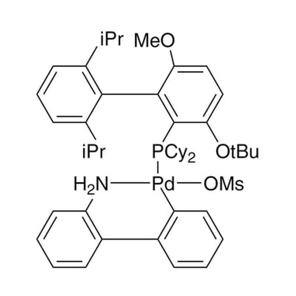 Methanesulfonato[Dicyclohexyl[3-(1,1-dimethylethoxy)-6-methoxy-2',6'-bis(1-methylethyl)[1,1'-biphenyl]-2-yl]phosphine](2'-amino-1,1'-biphenyl-2-yl)palladium(II), [GPhos Palladacycle Gen. 3]|46-0491|2489525-82-6