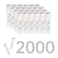biologix 2.0ml clear polypropylene sterile self-standing conical bottom cryogenic vials with external thread and clear o-ring screw caps assembled.  vials have writing patch and marked graduations.  5|81-8204