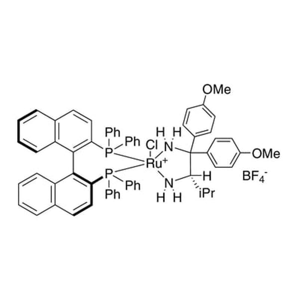 Chloro[(S)-(?)-2,2′-bis[diphenylphosphino]-1,1′-binaphthyl][(S)-1,1-bis(4-methoxyphenyl)-3-methylbutane-1,2-diamine]ruthenium(II) tetrafluoroborate, min. 97%|44-6063|1150112-86-9