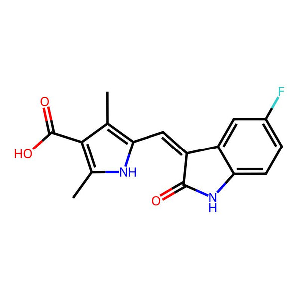 (Z)-5-((5-fluoro-2-oxoindolin-3-ylidene)methyl)-2,4-dimethyl-1H-pyrrole-3-carboxylic acid|CS-M1922|356068-93-4