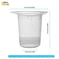 biologix 400ml clear polypropylene (disposable/reusable) tri-cornered beakers with three pour spouts and molded graduations. beakers are autoclavable. 25 beakers/pack, 4 packs/case|93-0400