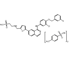 Lapatinib ditosylate, 98%, a potent inhibitor of the ErbB-2 and EGFR tyrosine kinase domains with IC50 values against purified EGFR and ErbB-2 of 10.2 and 9.8 nM, respectively|795123|388082-77-7