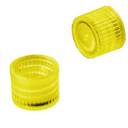 biologix yellow polypropylene non-sterile screw cap with o-ring seal (for use with microtubes).  tubes sold separately.  500 caps/pack, 10 packs/case|81-0004