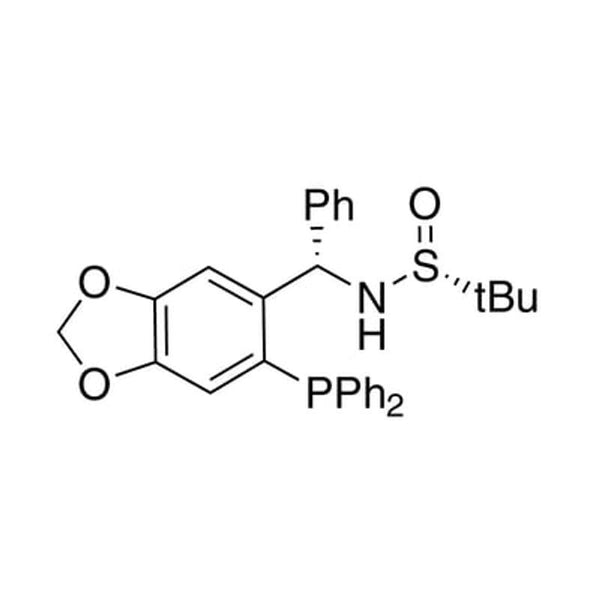 [S(R)]-N-[(S)-[6-(Diphenylphosphino)benzo[d][1,3]dioxol-5-yl]phenylmethyl]-2-methyl-2-propanesulfinamide, 95%|15-8350