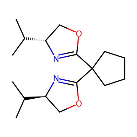 (4R,4'R)-2,2'-Cyclopentylidenebis[4,5-dihydro-4-isopropyloxazole], 97%, ee: 98%|9188731|1379452-53-5