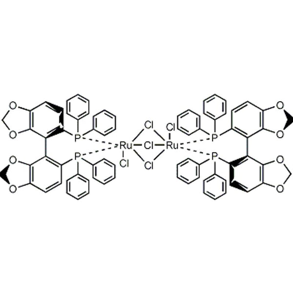 Dimethylammonium dichlorotri(mu-chloro)bis[(R)-(+)-5,5'-bis(diphenylphosphino)-4,4'-bi-1,3-benzodioxole]diruthenate(II) [NH2Me2][{RuCl((R)-segphos?)}2(mu-Cl)3]|44-0518|346457-41-8