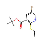5-Bromo-2-ethylsulfanyl-nicotinic acid tert-butyl ester, 95%|07-0223|2204559-72-6