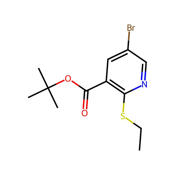 5-Bromo-2-ethylsulfanyl-nicotinic acid tert-butyl ester, 95%|07-0223|2204559-72-6