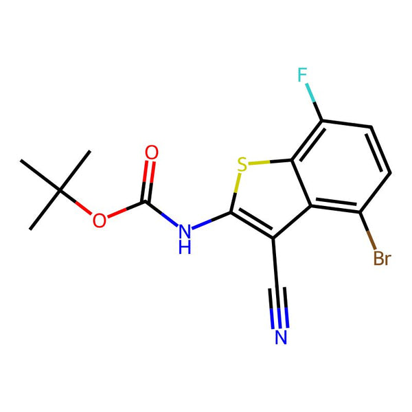 tert-Butyl (4-bromo-3-cyano-7-fluorobenzo[b]thiophen-2-yl)carbamate|CS-0356856|2649788-79-2