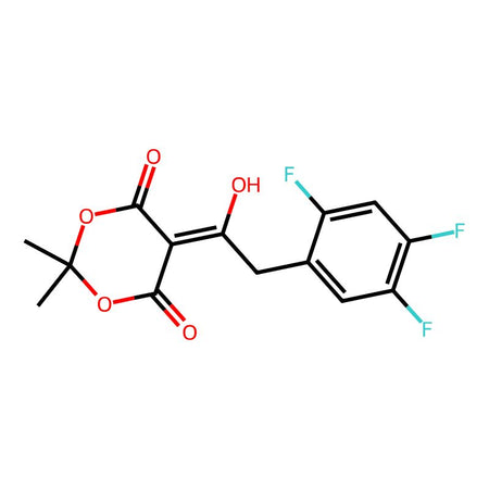 5-[1-Hydroxy-2-(2,4,5-trifluorophenyl)ethylidene]-2,2-dimethyl-1,3-dioxane-4,6-dione, 98%|1375792|764667-64-3