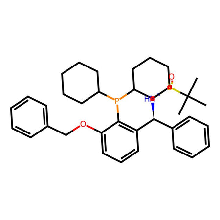 [S(R)]-N-[(S)-[(3-(Benzyloxy)-2-(dicyclohexylphosphino)phenyl)phenylmethyl]-2-methyl-2-propanesulfinamide, 95%|9223502|2565792-64-3