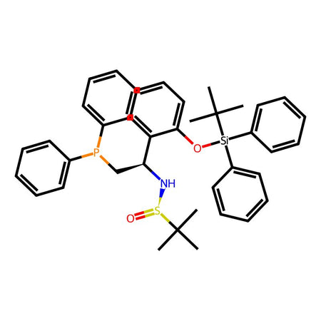 [S(R)]-N-[(1R)-1-[2-((tert-Butyldiphenylsilyl)oxy)phenyl)]-2-yl-2-(diphenylphosphino)ethyl]-2-methyl-2-propanesulfinamide, 95%|9223040|1803239-58-8