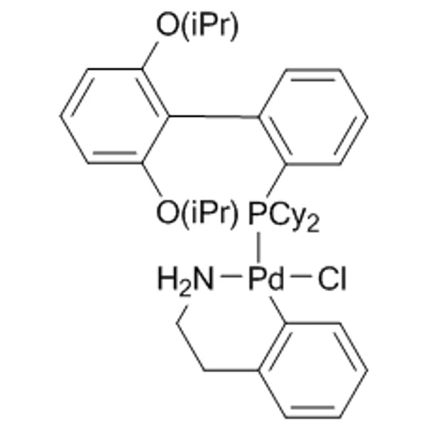 Chloro(2-dicyclohexylphosphino-2',6'-di-i-propoxy-1,1'-biphenyl)[2-(2-aminoethylphenyl)]palladium(II),  methyl-t-butylether adduct, min. 98% [RuPhos Palladacycle Gen. 1]|46-0266|1028206-60-1