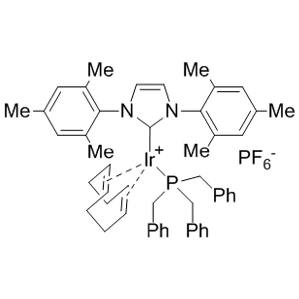 Tribenzylphosphine(1,5-cyclooctadiene)[1,3-bis(2,4,6-trimethylphenyl)imidazol-2-ylidene]iridium(I) hexafluorophosphate, min. 98%|77-1810|1019853-01-0