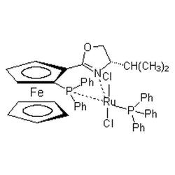 (-)-Dichloro[(4S)-4-(i-propyl)-2-{(S)-2-(diphenylphosphino)ferrocenyl}oxazoline](triphenylphosphine)ruthenium(II)|44-0443|212133-11-4