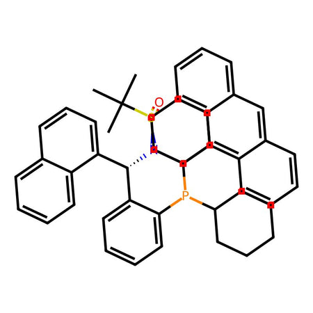 [S(R)]-N-(Anthracen-9-ylmethyl)-N-((S)-(2-(dicyclohexylphosphanyl)phenyl)(naphthalen-1-yl)methyl)-2-methylpropane-2-sulfinamide, 95%|9338819|2398533-78-1