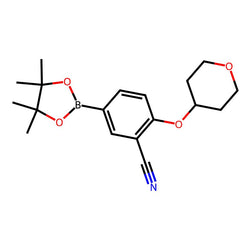 2-((Tetrahydro-2H-pyran-4-yl)oxy)-5-(4,4,5,5-tetramethyl-1,3,2-dioxaborolan-2-yl)benzonitrile|CS-0035687|1292317-54-4