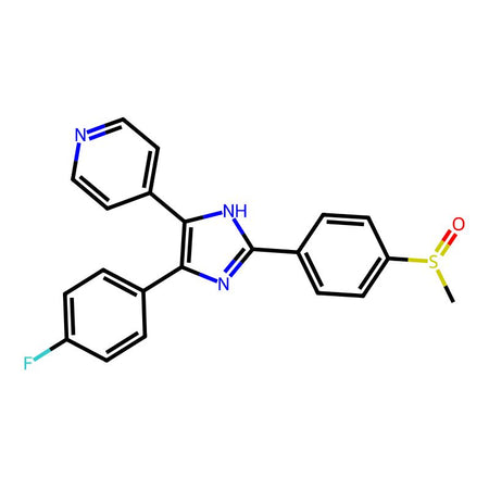 SB 203580, 98%, a selective and ATP-competitive p38 MAPK inhibitor|176239|152121-47-6