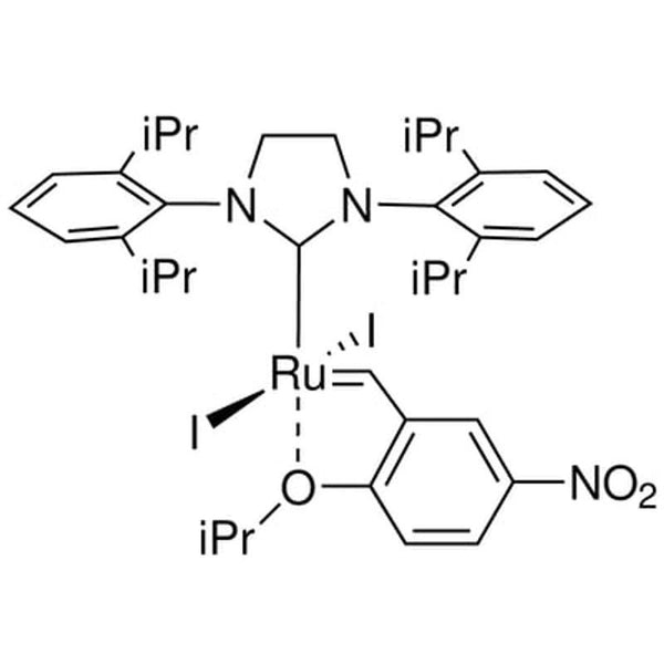 [1,3-Bis(2,6-di-i-propylphenyl)imidazolidin-2-ylidene)(2-i-propoxy-5-nitrobenzylidene) ruthenium(II) diiodide nitro-Grela I2 SIPr|44-0782|1874265-00-5