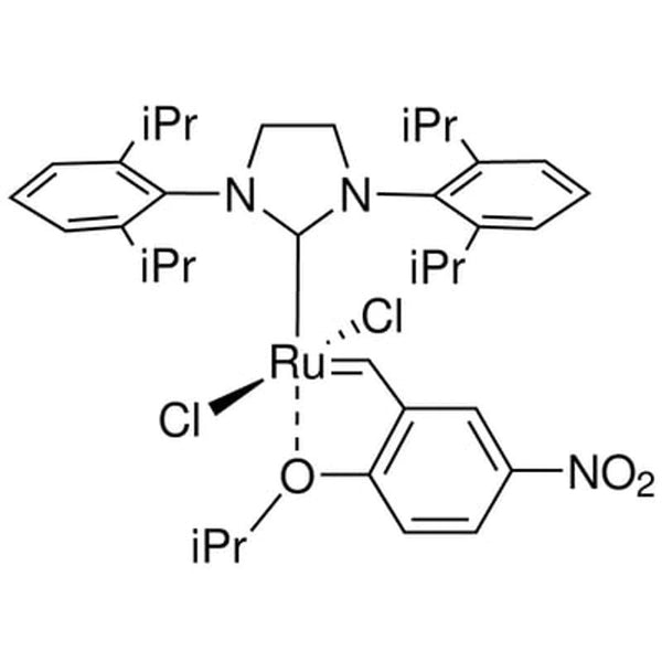 1,3-Bis(2,6-di-i-propylphenyl)imidazolidin-2-ylidene)(2-i-propoxy-5-nitrobenzylidene) ruthenium(II) dichloride Nitro-Grela SiPr|44-0770|928795-51-1