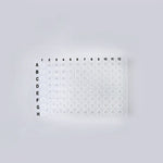 biologix 96 well clear polypropylene non-sterile (rnase & dnase free) non-skirted pcr plates with a working volume of 0.2ml per well.  plates have alphanumeric well coding for identification purposes.|60-0016