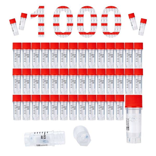 cryoking 0.5ml vial, red caps,pp,autoclavable; gamma radiation steriled, dnase & rnase free, endotoxin free, foreign dna free, side barcoded , working temperature from -196°c to 121°c;  no o-ring, 25|88-6051