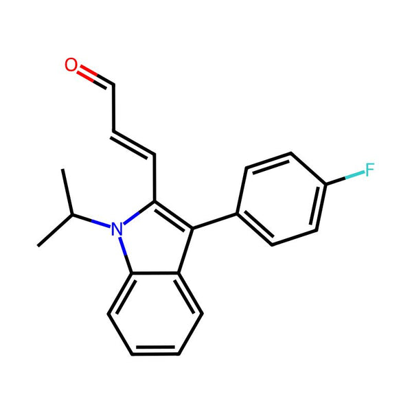 (E)-3-(3-(4-Fluorophenyl)-1-isopropyl-1H-indol-2-yl)acrylaldehyde|CS-W008265|93957-50-7