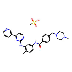 Imatinib mesylate, 98%, a tyrosine kinases inhibitor that inhibits c-Kit, Bcr-Abl, and PDGFR (IC50 =100 nM) tyrosine kinases|194937|220127-57-1