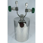 Stainless steel bubbler, 3000ml, vertical, electropolished with fill-port, PCTFE valve stem tip, DOT 4B|95-5011