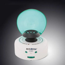 biologix palm micro centrifuge. micro centrifuge is equipped with two roters of a08-2 & a02-pcr8. the unit has a fixed speed of 7000 rpm and a max rcf of 2680xg. unit operates at 100-240v/50hz/60hz.|01-8001