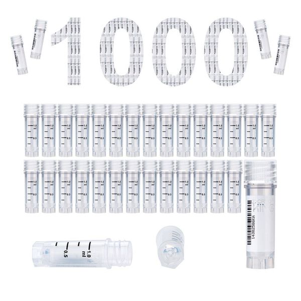 cryoking 1.0ml vial, clear caps,pp,autoclavable; gamma radiation steriled, dnase & rnase free, endotoxin free, foreign dna free, side barcoded , working temperature from -196°c to 121°c;  no o-ring, 2|88-6107