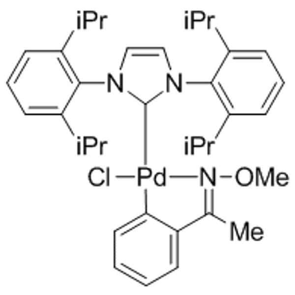 Chloro{2-[1-(N-methoxy)iminoethyl]phenyl}{[1,3-bis(2,6-di-i-propylphenyl]imidzole-2-ylidene}palladium(II)|46-1050|1511859-41-8