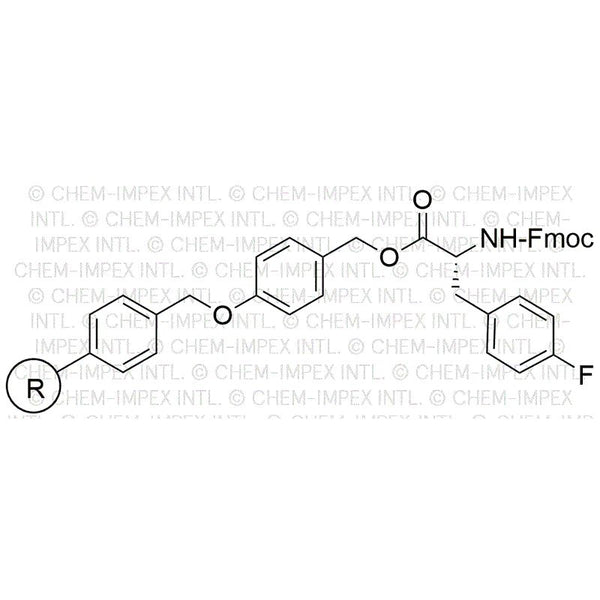 Fmoc-4-fluoro-D-phenylalanine 4-alkoxybenzyl alcohol resin|05173