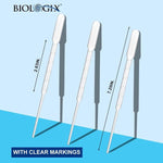 biologix 3ml disposable polyethylene sterile general purpose transfer pippets (length: 184mm | capacity: 7.5ml).  pippets have molded graduations at each 0.5ml up to 3ml (22 drops/ml). pippets come in|30-0238A1
