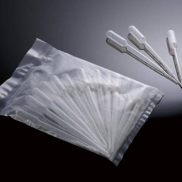 biologix 3ml disposable polyethylene non-sterile general purpose transfer pippets (length: 160mm | capacity: 7.5ml).  pippets have molded graduations at each 0.25ml up to 3ml (22 drops/ml). 500 pipett|30-0138