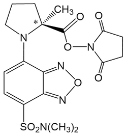 4-(N,N-Dmethylaminosulfonyl)-2,1,3-benzoxadiazole-(2-succinimidoxy)-trans-2-methyl-L-proline (DBD-S-M-Pro), 98%|9426278