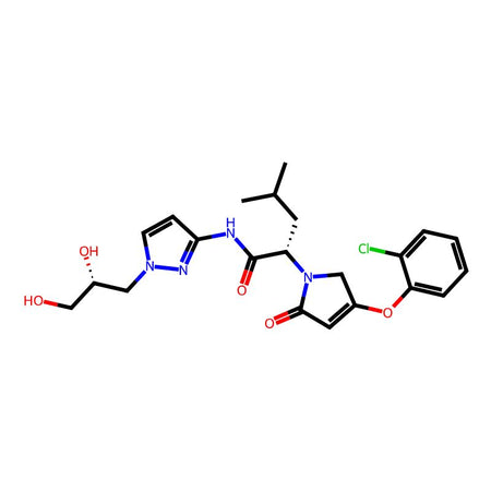 (S)-2-(4-(2-Chlorophenoxy)-2-oxo-2,5-dihydro-1H-pyrrol-1-yl)-N-(1-((R)-2,3-dihydroxypropyl)-1H-pyrazol-3-yl)-4-methylpentanamide|C1107097|1191995-00-2