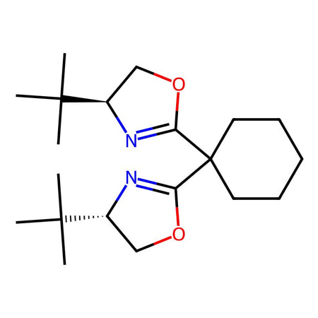 (4S,​4'S)​-2,​2'-​Cyclohexylidenebis[4​-​tert-butyl-​4,​5-​dihydrooxazole], 98%|9108718|298693-04-6