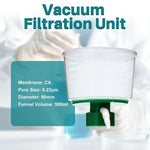 biologix sterile vacuum filtration unit-funnel, membrane: ca,pore size: 0.22μm,diameter:90mm, funnel volume: 500ml.individually packed|09-CA2250F