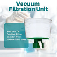 biologix sterile vacuum filtration unit-funnel, membrane: ca,pore size: 0.22μm,diameter:90mm, funnel volume: 500ml.individually packed|09-CA2250F
